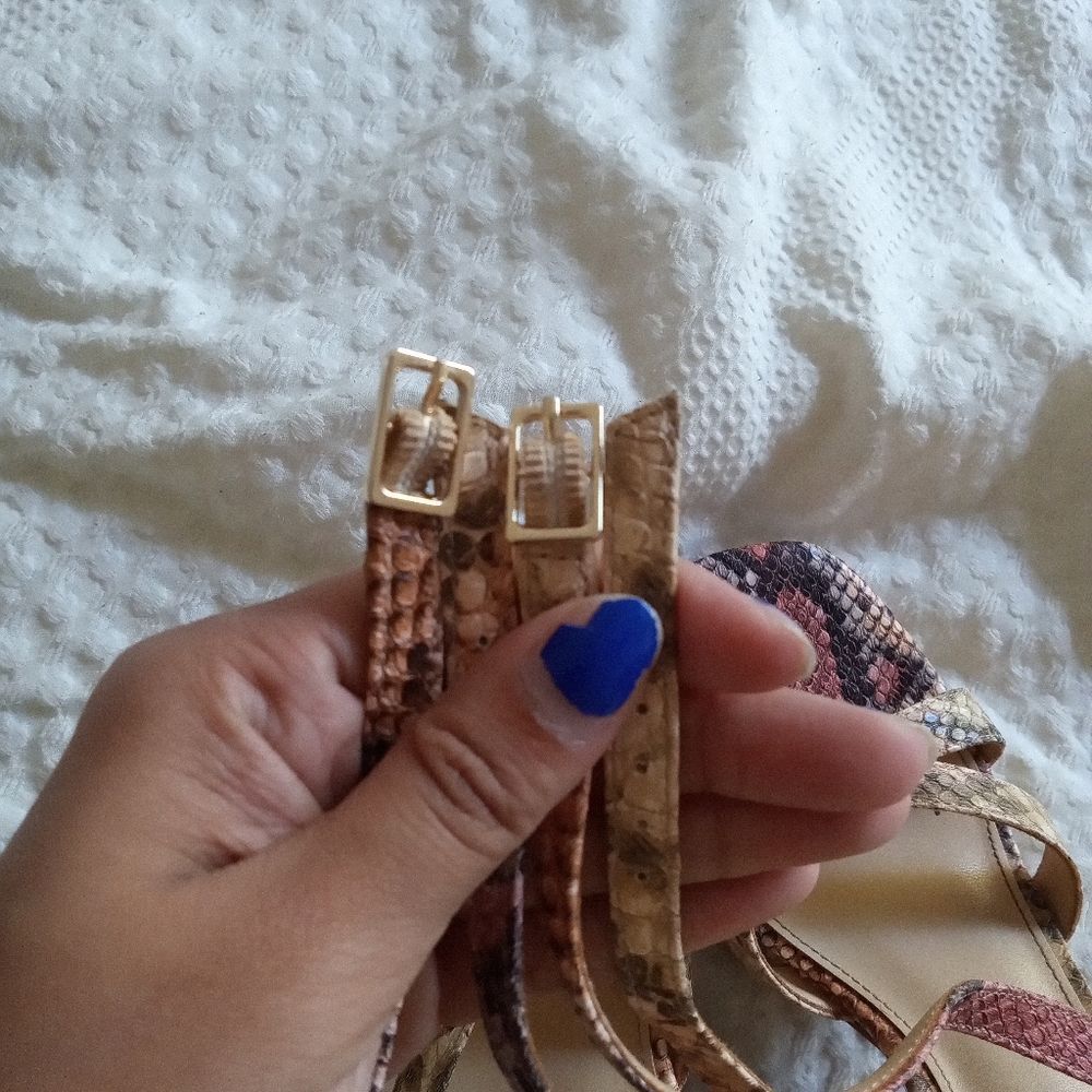 Urban Outfitters Women's Gigi Strappy Platform Sandal Tan Size 6 - Picture 7 of 8